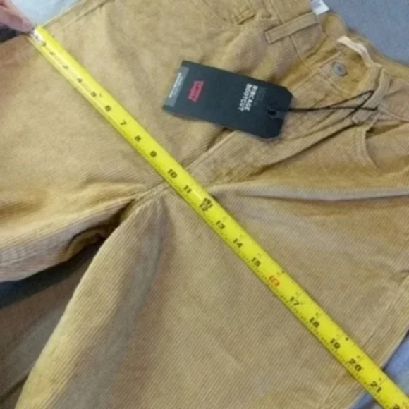 Levi's Ribcage Bootcut Boot Cut Corduroy Pants Iced Coffee Cords Brown Jeans - Picture 8 of 10